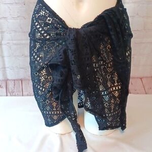 Lace Silouette Stretch  Sarong Feminine Beachy Time And True Cover-Up   2XL